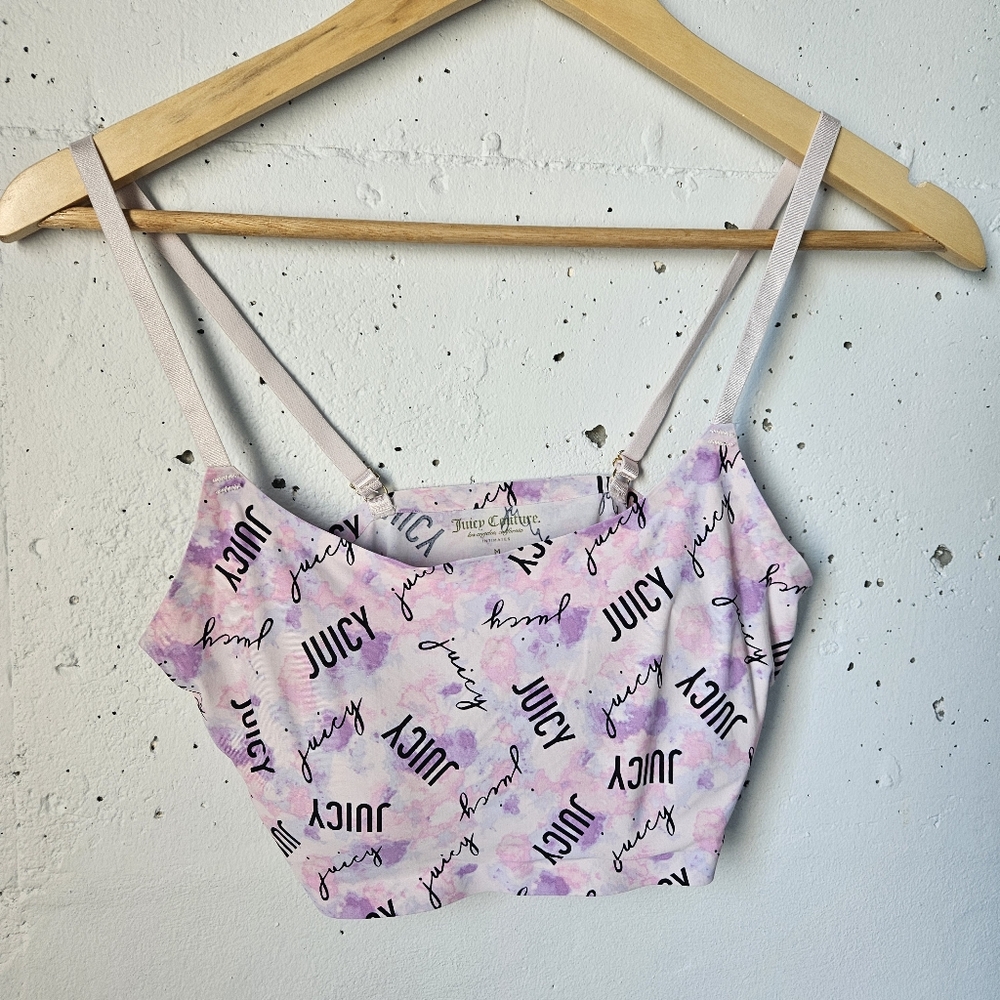 Juicy Couture Pink Purple Tie-Dye Cropped Cami Top – Size M